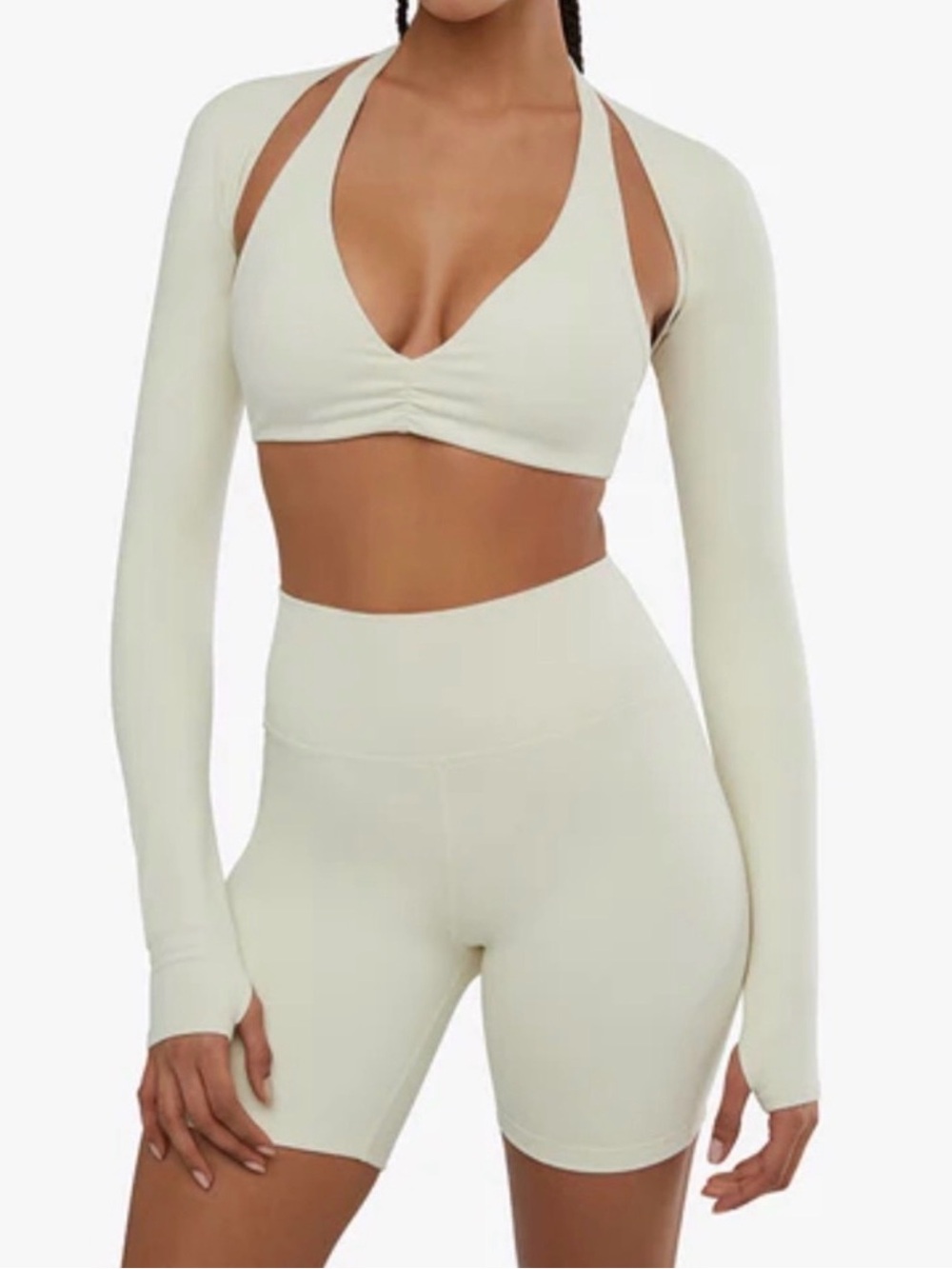 WeWoreWhat Off-White Dancer Sleeve Top
